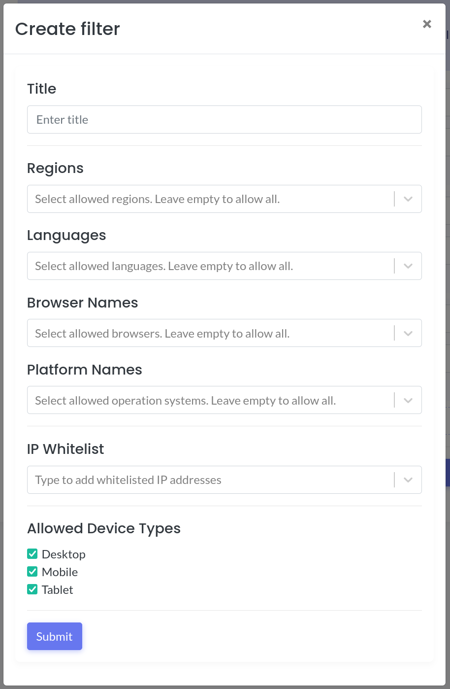 traffic-routing-create-filter-modal